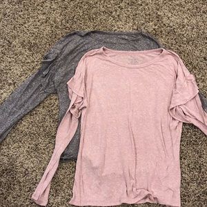 TWO long sleeve tees